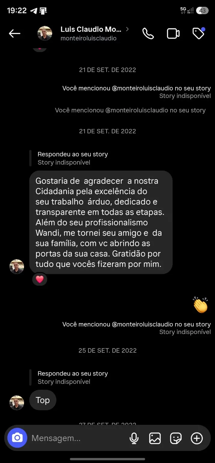 Depoimento sobre excelência, dedicação e transparência