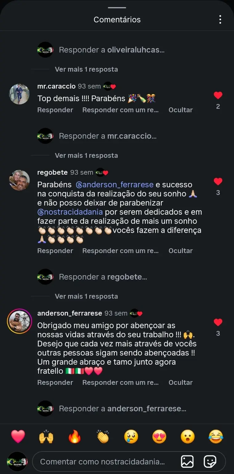 Depoimentos que destacam a dedicação da Nostra Cidadania