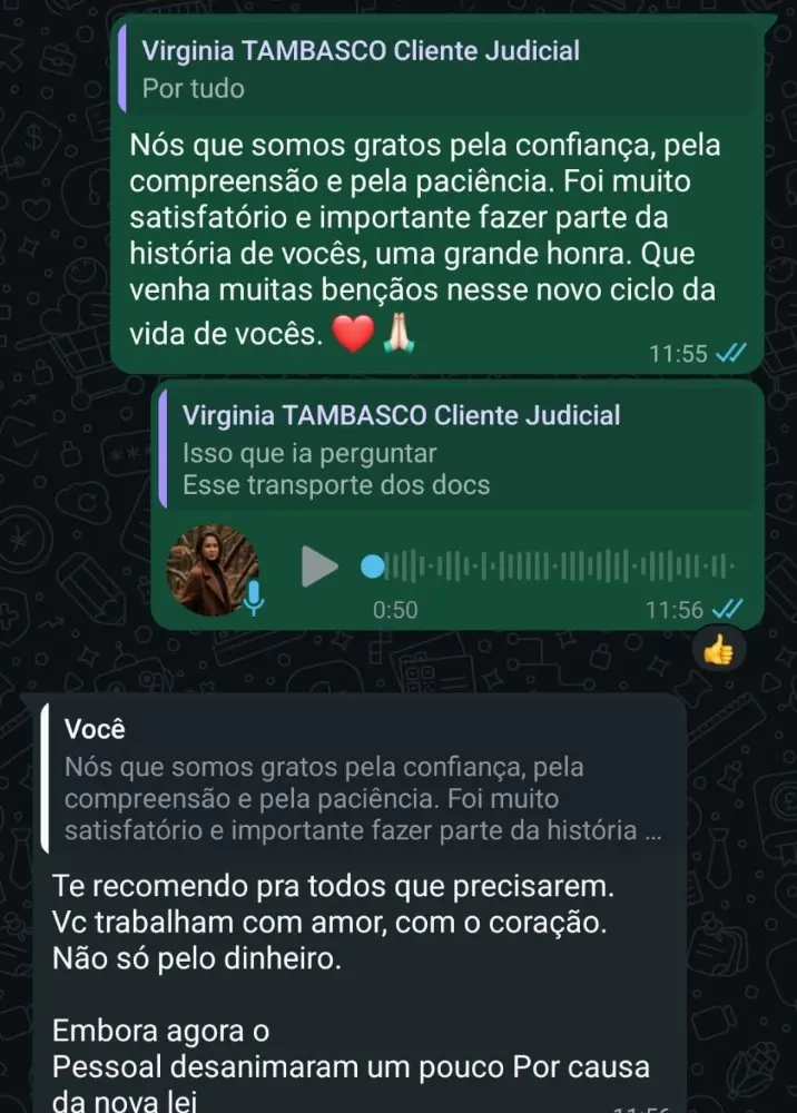 Cliente recomenda o trabalho da Nostra Cidadania